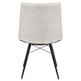 Aiken Fabric Upholstered Dining Side Chair Saddle Stone White (Set of 4)