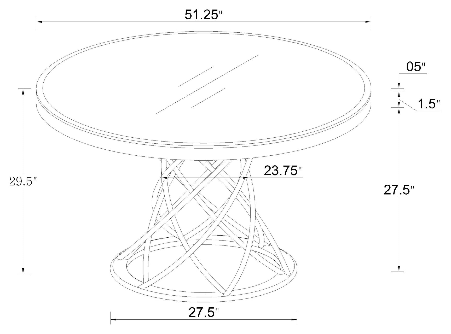 Irene Gray Round Glass Top Dining Room Set