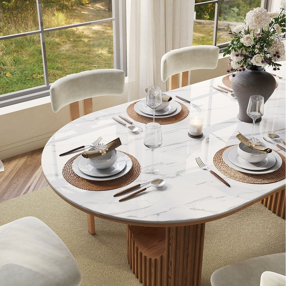 Silvo 79" Glossy White Dining Table