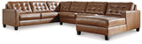 Baskove Auburn Leather 4-Piece Sectional With Chaise 11102S2 - Ella Furniture