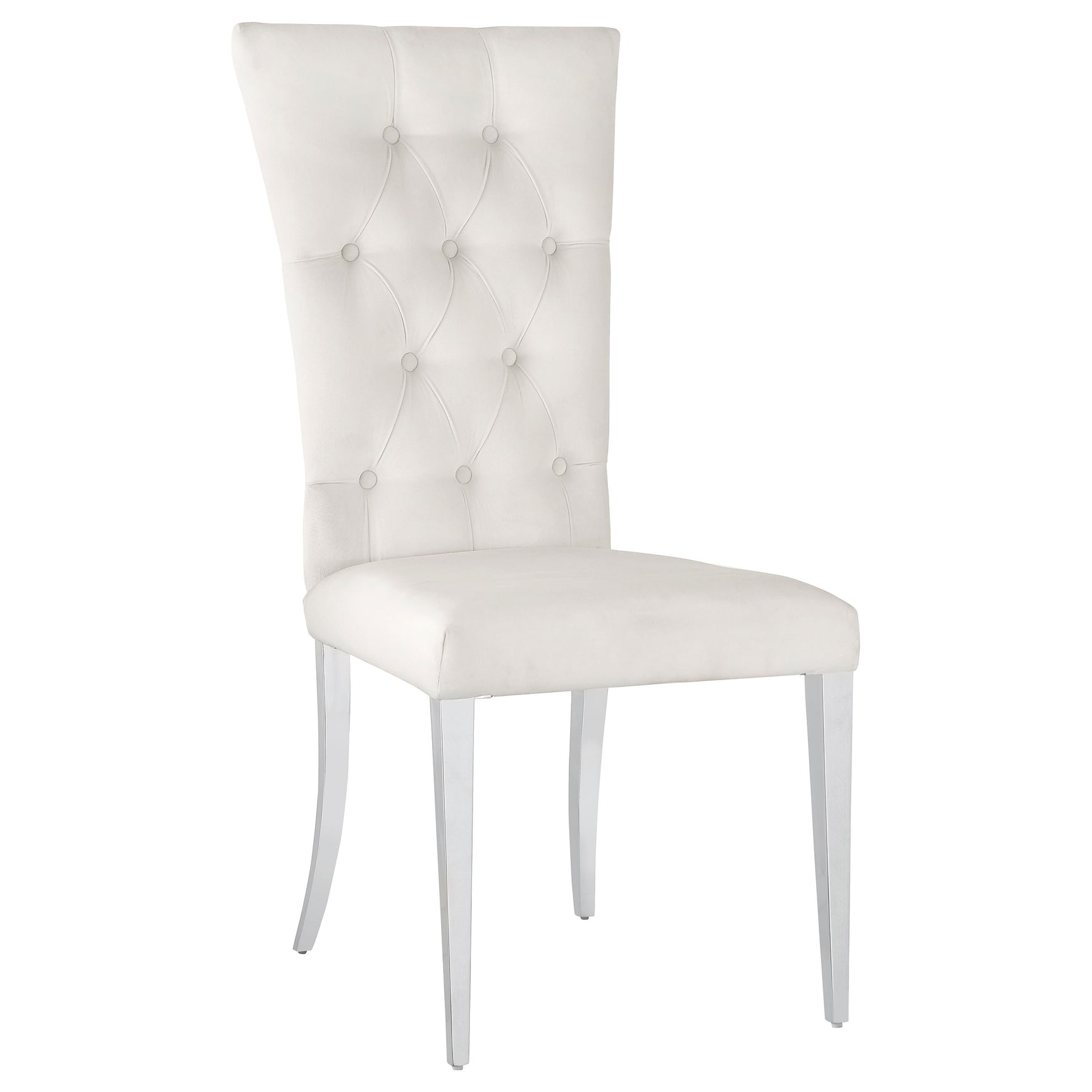 Kerwin White Chrome Rectangular Dining Room Set