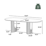 Silvo 79" Glossy White Dining Table