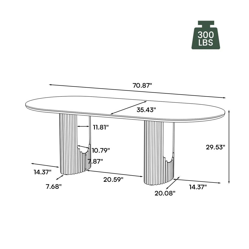 Silvo 79" Glossy White Dining Table
