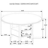 Twyla Dark Cocoa 60-inch Round Wood Dining Room Set