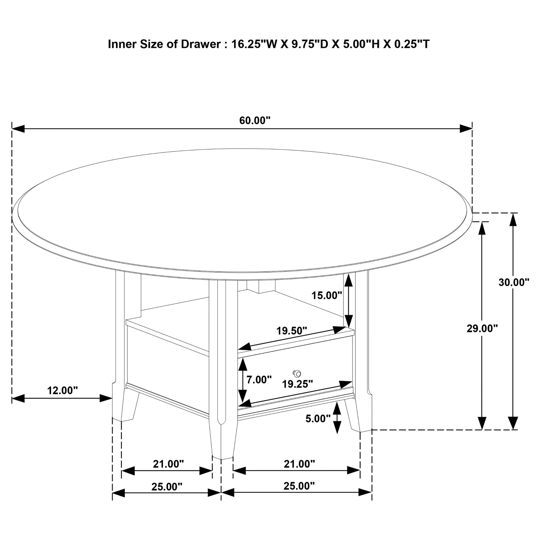 Twyla Dark Cocoa 60-inch Round Wood Dining Room Set