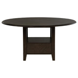 Twyla 60-inch Round Dining Table with Drawer Dark Cocoa