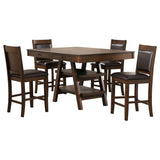 Dewey Walnut Rectangular Dining Room Set