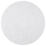 Sherry Brown Round Marble Top Dining Room Set