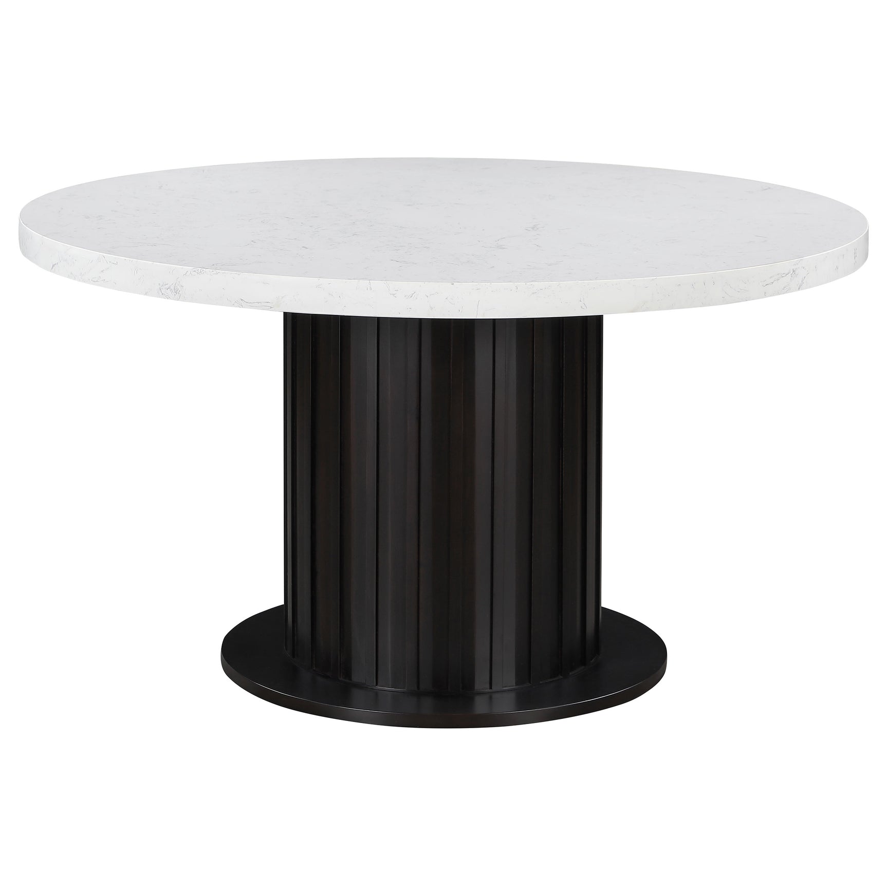 Sherry Sand Round Marble Top Dining Room Set
