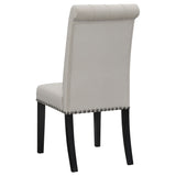 Sherry Sand Round Marble Top Dining Room Set