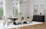 Florence Beige 126-inch Extension Dining Room Set