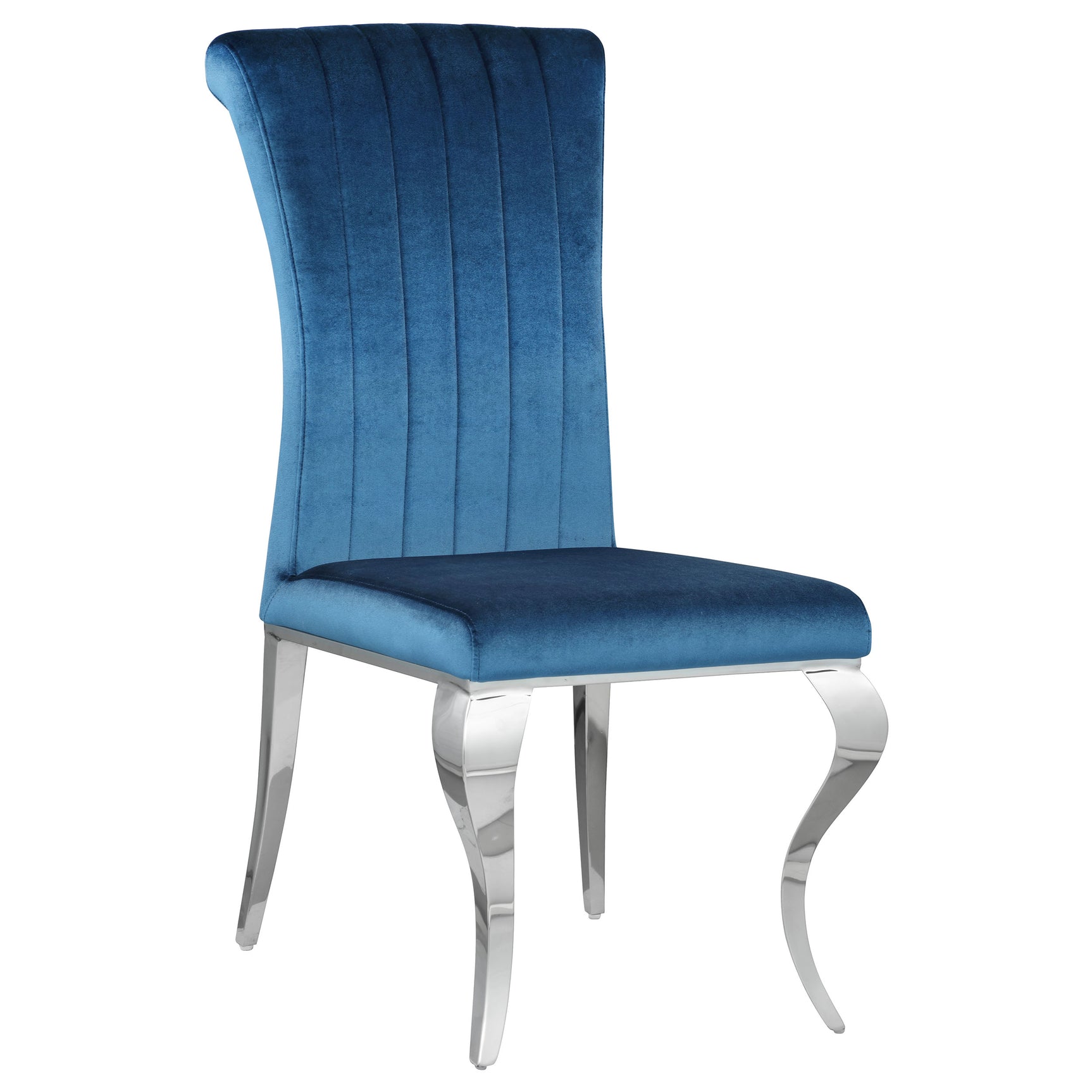 Ellie Teal Mirrored Pedestal Dining Room Set