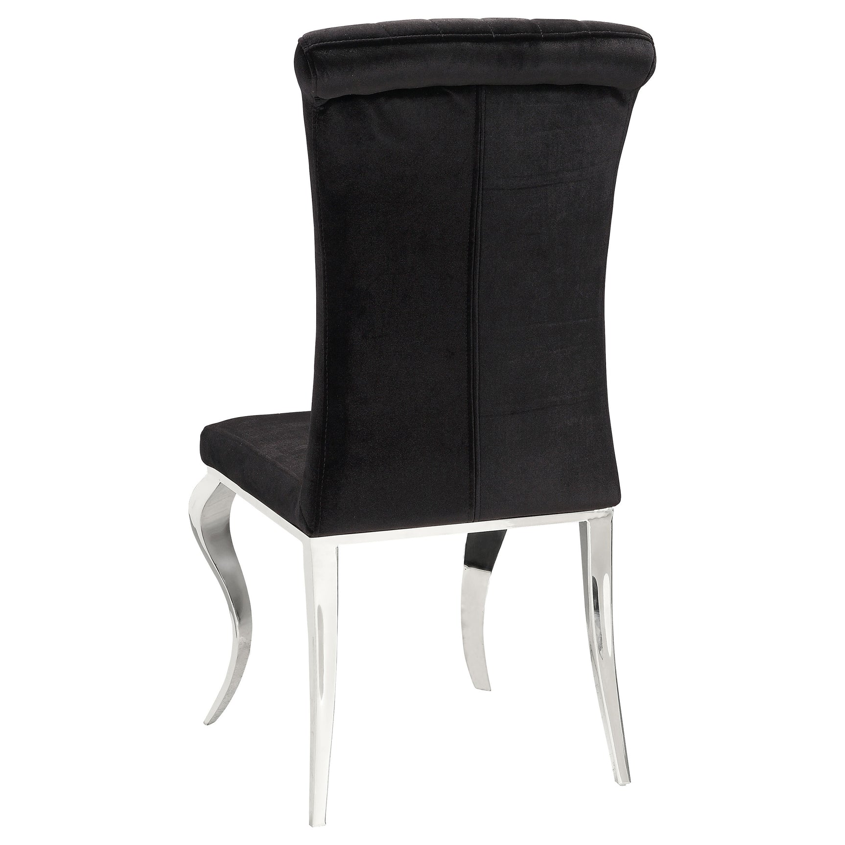 Ellie Black Mirrored Pedestal Dining Room Set