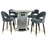 Ellie Grey Mirrored Counter Height Set