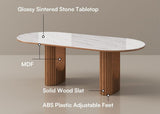 Silvo 79" Glossy White Dining Table