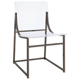 Jillian Black Nickel Round Mirror Top Dining Room Set