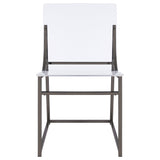 Jillian Black Nickel Round Mirror Top Dining Room Set