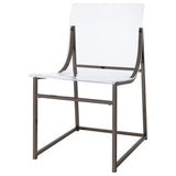 Jillian Black Nickel Round Mirror Top Dining Room Set