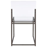 Jillian Black Nickel Round Mirror Top Dining Room Set