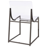 Jillian Black Nickel Round Mirror Top Dining Room Set