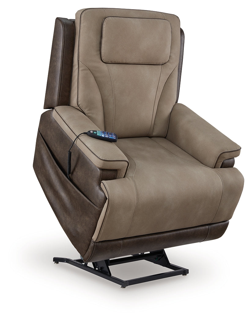 4Z-Peaceful Pause Sand Microfiber,Next-Gen DuraPella Power Lift Recliner