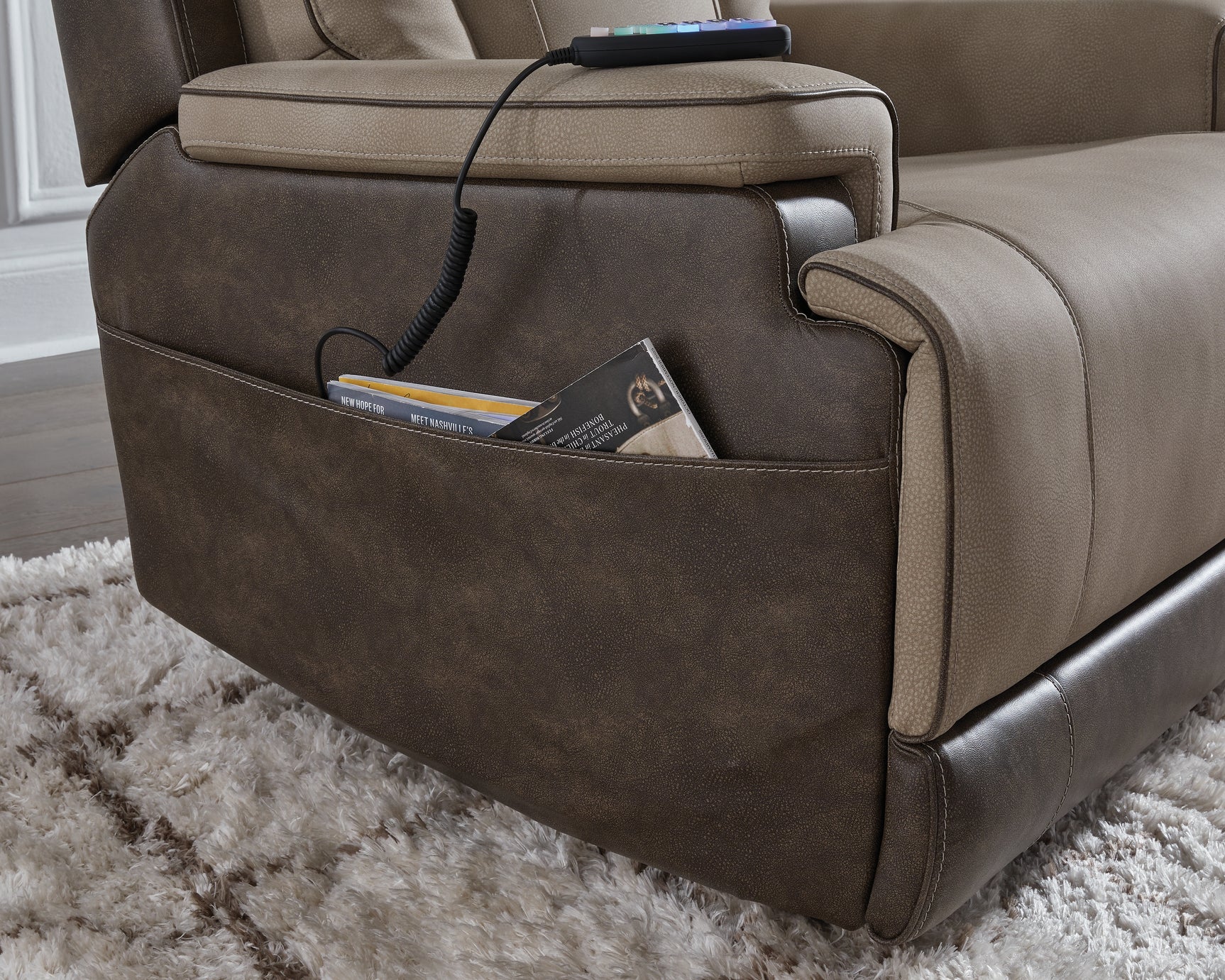 4Z-Peaceful Pause Sand Microfiber,Next-Gen DuraPella Power Lift Recliner