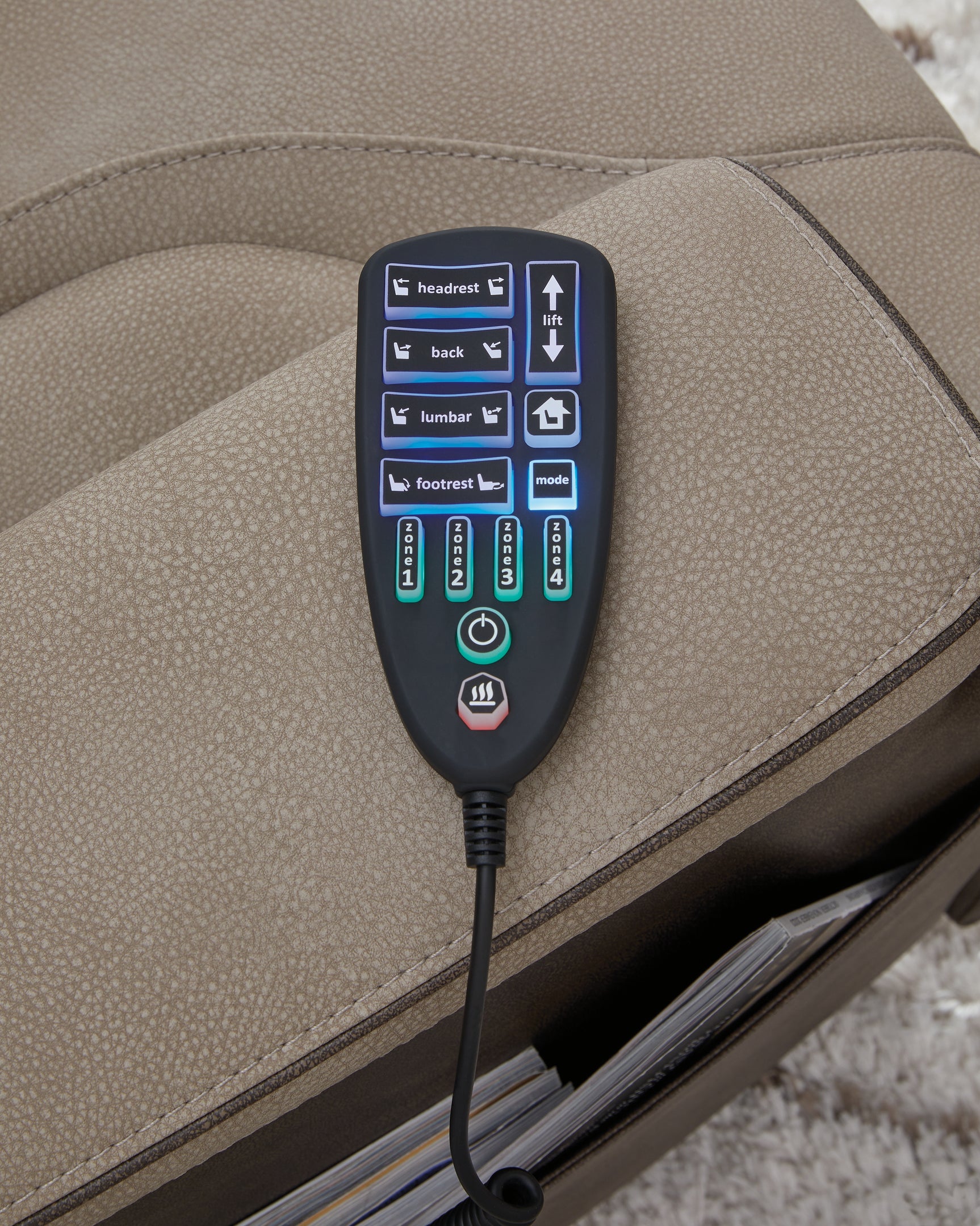 4Z-Peaceful Pause Sand Microfiber,Next-Gen DuraPella Power Lift Recliner