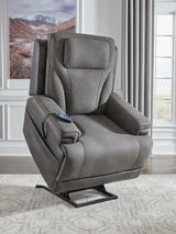 4Z-Peaceful Pause Slate Microfiber,Next-Gen DuraPella Power Lift Recliner