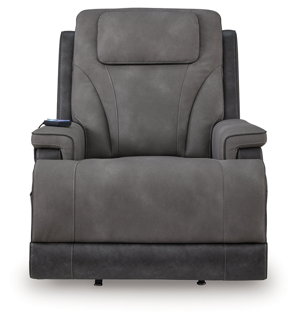 4Z-Peaceful Pause Slate Microfiber,Next-Gen DuraPella Power Lift Recliner
