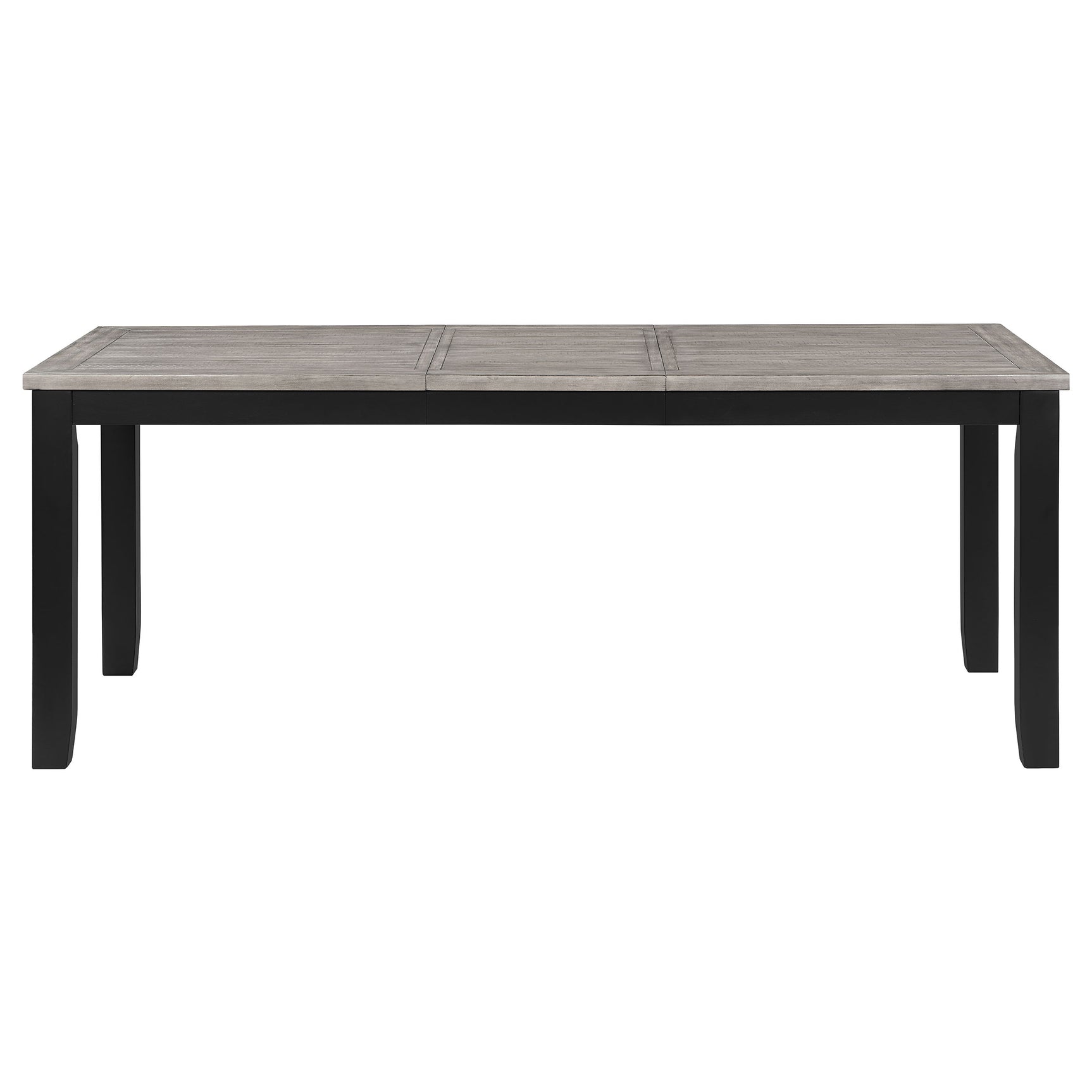 Elodie Black Gray Rectangular Extension Leaf Dining Room Set