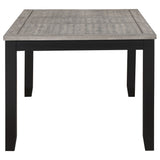 Elodie Black Gray Rectangular Extension Leaf Dining Room Set