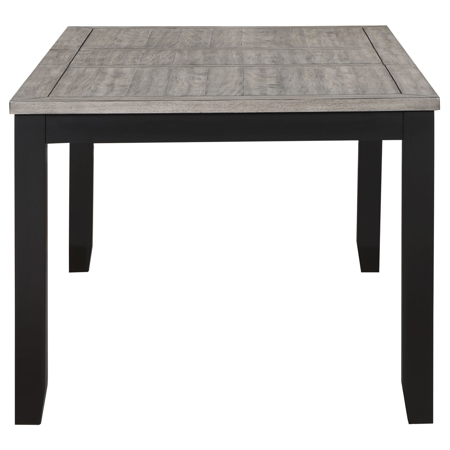 Elodie Black Gray Rectangular Extension Leaf Dining Room Set