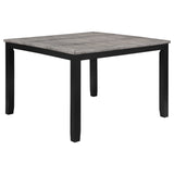 Elodie Black Gray Extension Leaf Counter Height Set