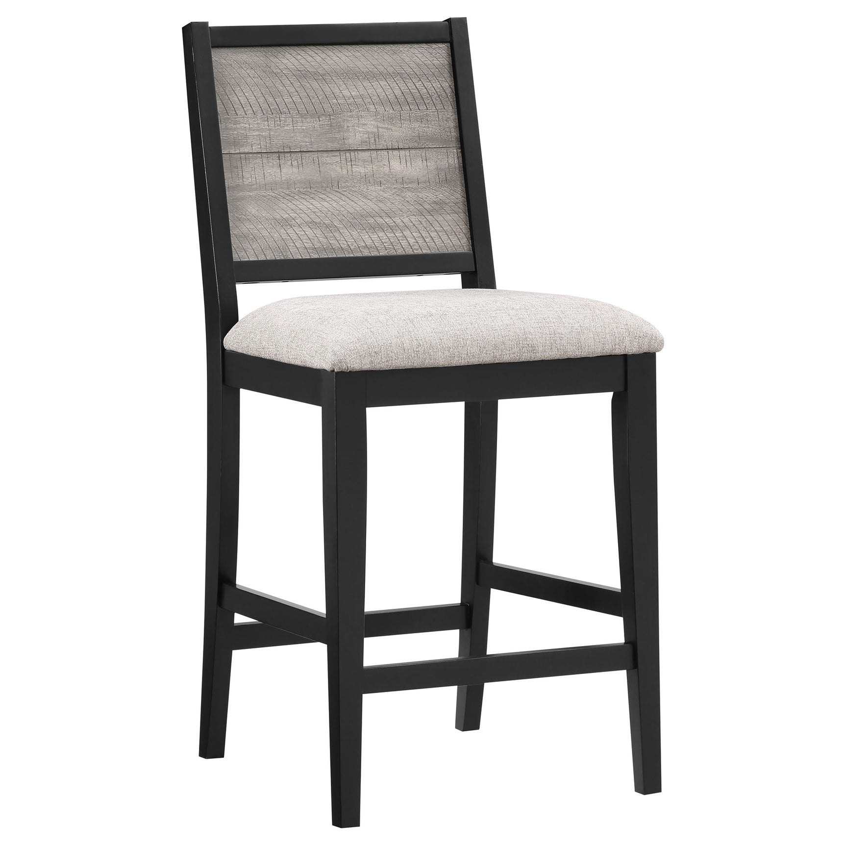 Elodie Black Gray Extension Leaf Counter Height Set