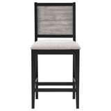 Elodie Black Gray Extension Leaf Counter Height Set