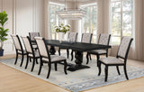 Phelps Upholstered Dining Side Chair Tan Distressed Noir (Set of 2)