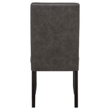 Averill Faux Leather Upholstered Dining Side Chair Dark Grey (Set of 2)