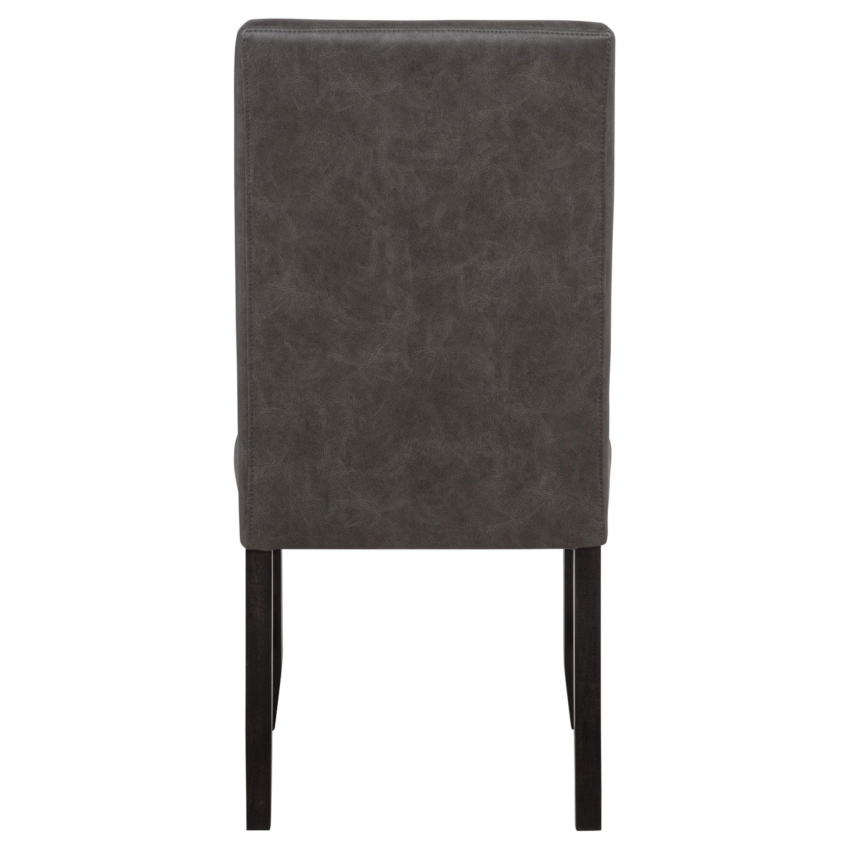 Averill Faux Leather Upholstered Dining Side Chair Dark Grey (Set of 2)