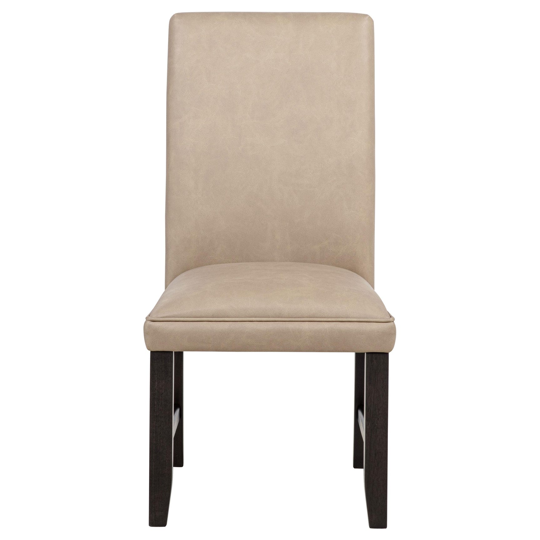 Averill Faux Leather Upholstered Dining Side Chair Tan (Set of 2)