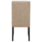 Averill Faux Leather Upholstered Dining Side Chair Tan (Set of 2)