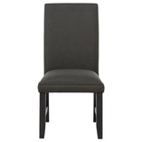 Berning Fabric Upholstered Parson Side Chair Charcoal Grey (Set of 2)