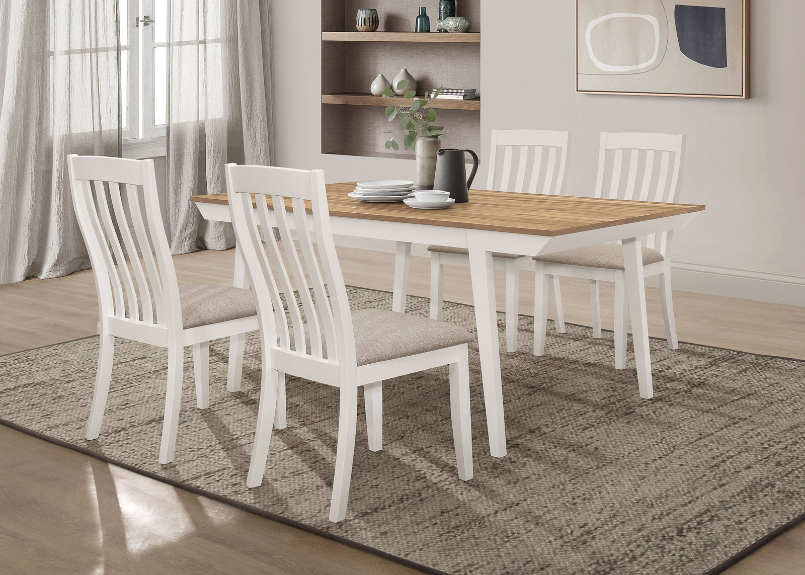 Nogales Off White Rectangular Dining Room Set