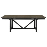 Malia Beige Refractory Extension Leaf Dining Room Set