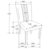 Malia Beige Refractory Extension Leaf Dining Room Set