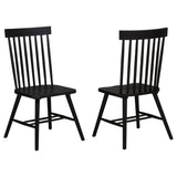 Andrews Windsor Spindle Back Dining Side Chair Black