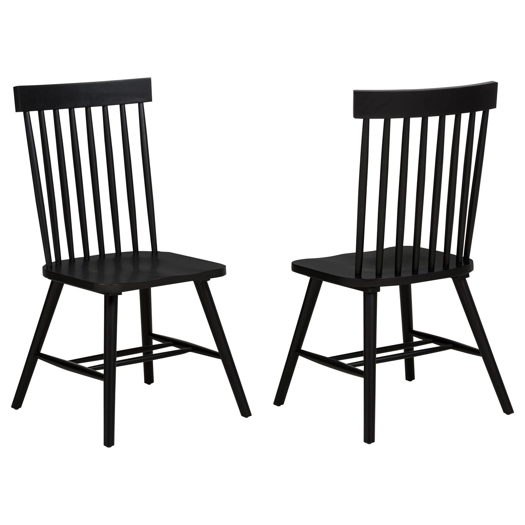 Andrews Windsor Spindle Back Dining Side Chair Black