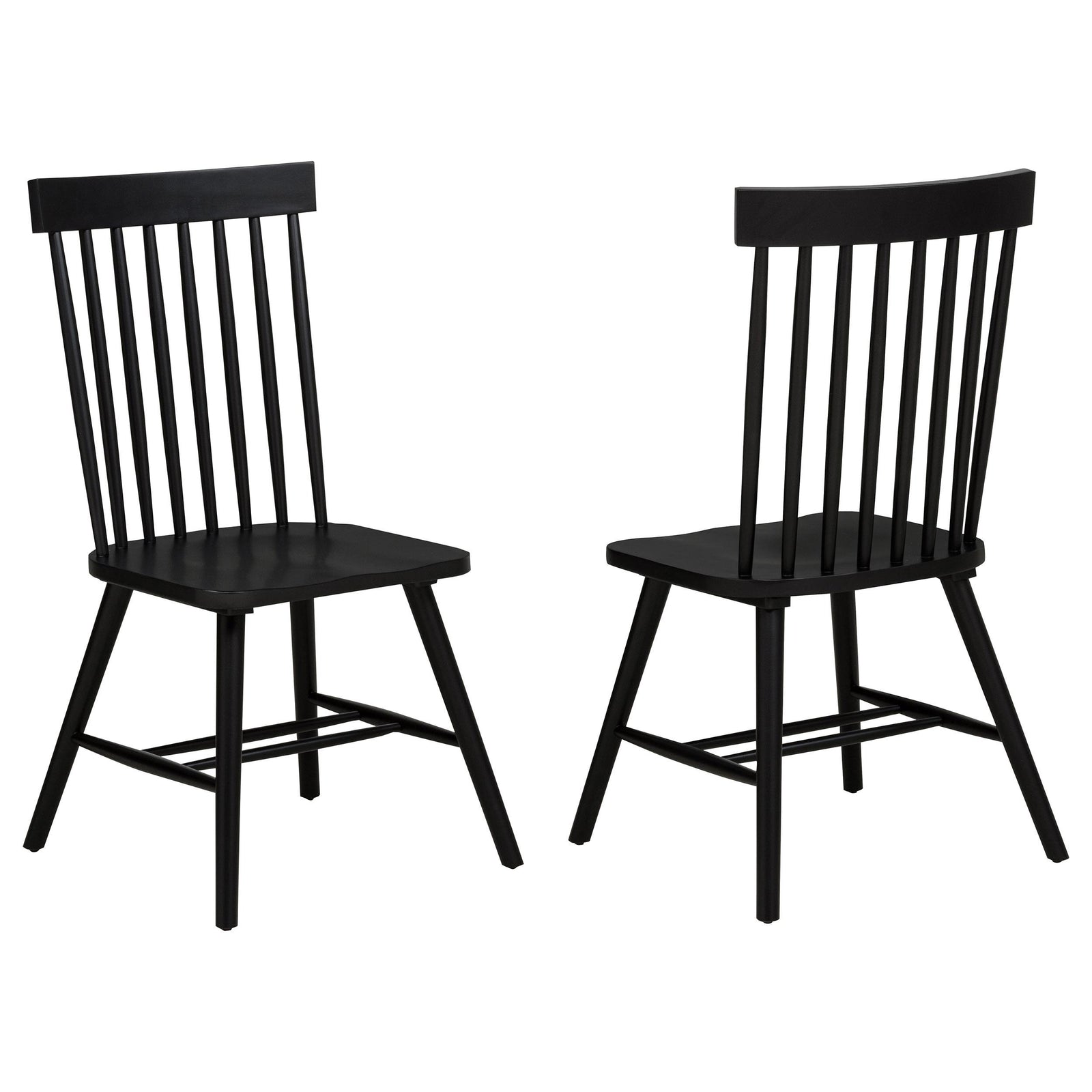 Andrews Windsor Spindle Back Dining Side Chair Black