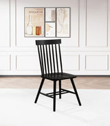 Andrews Windsor Spindle Back Dining Side Chair Black