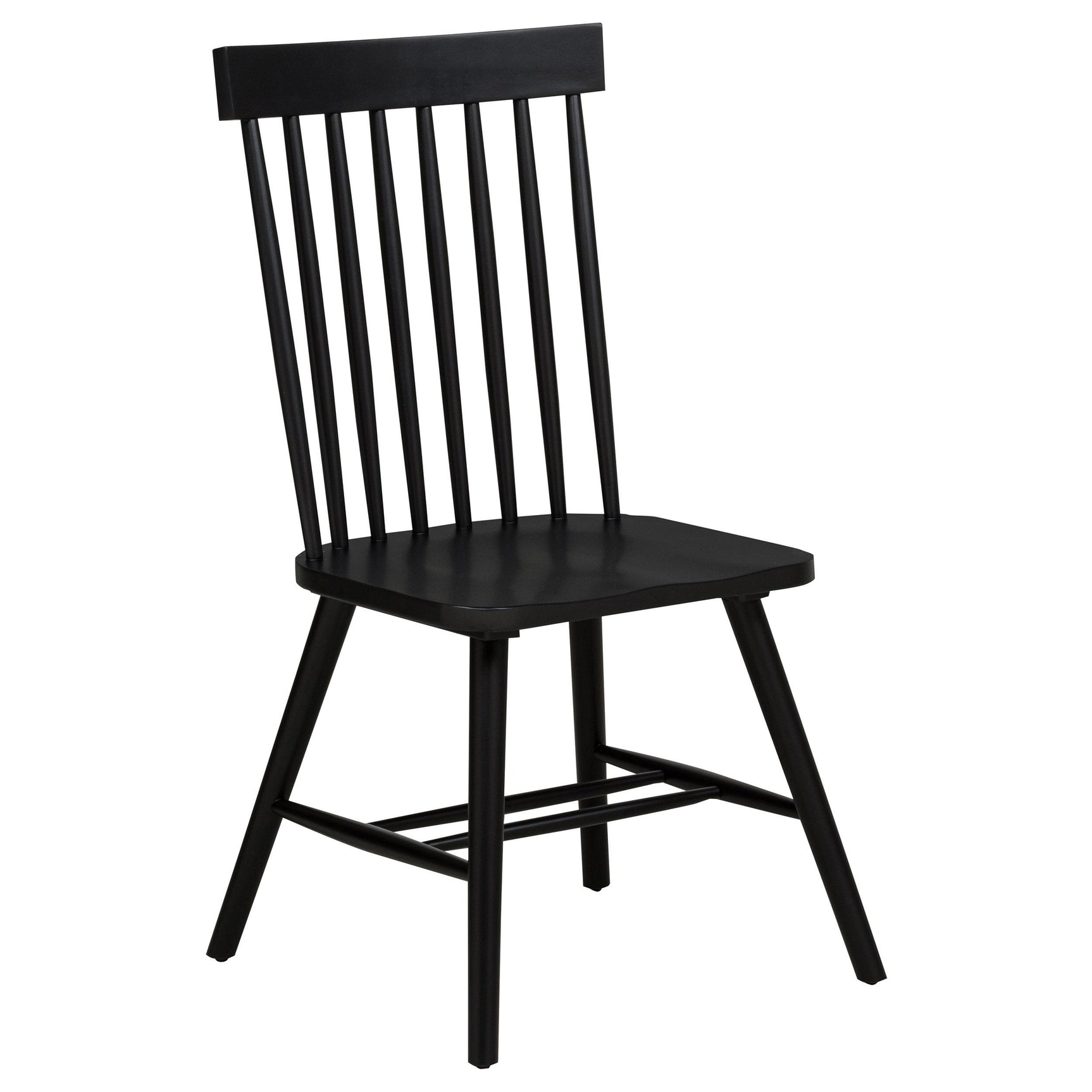 Andrews Windsor Spindle Back Dining Side Chair Black