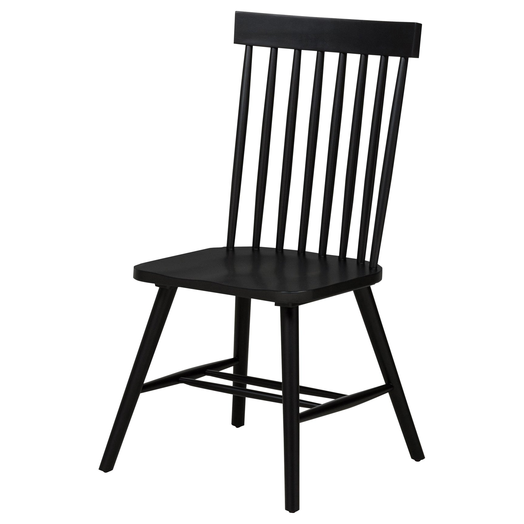 Andrews Windsor Spindle Back Dining Side Chair Black